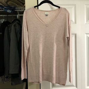 Heather blush/pink soft knit sweater
